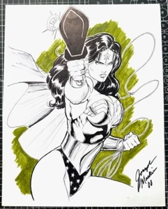 Signierte Original Joseph Mackie Wonder Woman Tinte/Marker Kommission 11X14 - Bild 1 von 1