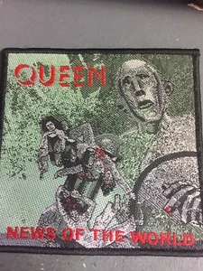 OFFICIAL LICENSED - QUEEN - NEWS OF THE WORLD SEW-ON PATCH ROCK FREDDIE MERCURY - Picture 1 of 1