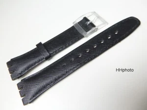 SWATCH: CORREA DE CUERO ORIGINAL NEGRA => entre otros PARA ESTÁNDAR, CRONO, ETC. *¡NUEVO!* - Imagen 1 de 1