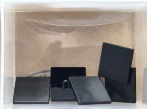 LEGO Parts - Black Road Sign 2 x 2 Square with Open O Clip - No 15210 - QTY 5 - Picture 1 of 1