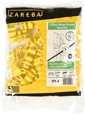 Zareba Snug-Fitting Electric Fence T-Post Insulator Yellow Standard (25-Per Bag)