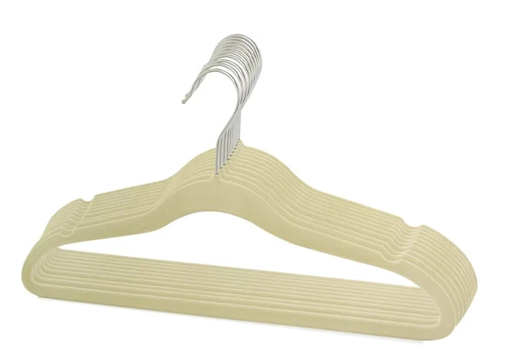 New Petite 14.5" SlimLine Shirt/Pant Hangers Linen (pk10) - Image 1 of 1