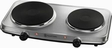 Russell Hobbs 15199 Two Plate 1500W Electric  Mini Hob - Silver