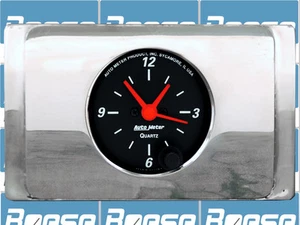 1940 Ford Deluxe Clock Insert w/ Auto Meter Designer Black Clock - Picture 1 of 3