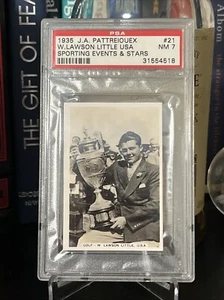 1935 PATTREIOUEX Sporting Events & Stars #21 W. LAWSON LITTLE Golf PSA 7 - Picture 1 of 2