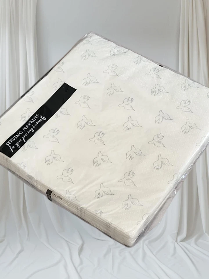 Serviettten 20 Stk Taufe Taufdeko Tischdeko Kommunion Konfirmation Taube 33/33cm - Bild 1 von 3