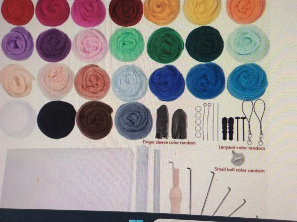 Hágalo usted mismo Kit de fieltro de lana para hacer creativas 25 colores, principiante Foto 1 de 1
