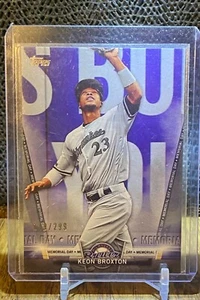 2018 Topps Memorial Day Insert Keon Broxton /299 #TS-56 Milwaukee Brewers - Picture 1 of 2