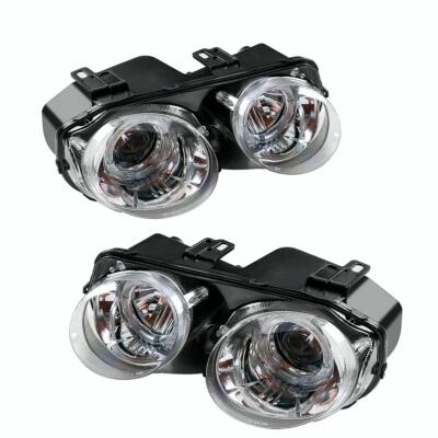 1998-2001 for Acura Integra Halo Projector Headlights Headlamps 98-01 Chrome - Image 1 of 4