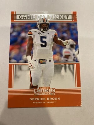 2020 Panini Contenders Draft Picks Derrick Brown Rookie - Image 1 of 2