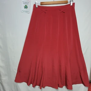 Jacques Vert Women's Knee Length Skirt Red Size 12 Ladies A-Line Skirt - Picture 1 of 9