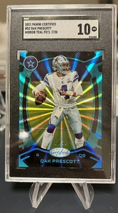 2021 DAK PRESCOTT SSP Certified Mirror Teal Etch /20 COWBOYS #52!! GEM MINT -10! - Picture 1 of 2