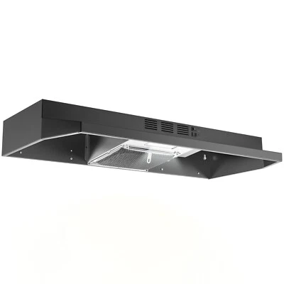 ZOMAGAS 36" Under Cabinet Range Hood Stainless Steel 280CFM 2-Speed Button Control LED