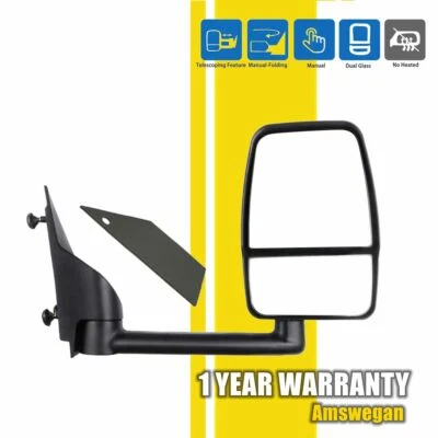 [Derecha] Espejo retrovisor manual plegable para 03-17 Chevry Express 1500 2500 3500 GMC Savana Foto 1 de 4