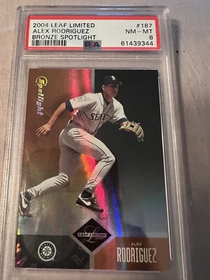 2004 Leaf Limited Alex Rodriguez Bronze Spotlight 42/100 PSA 8 - Image 1 of 2
