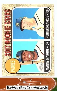 2017 Topps Heritage #16 Padres 2017 Rookie Stars (Manny Margot / Hunter Renfroe) - Picture 1 of 2