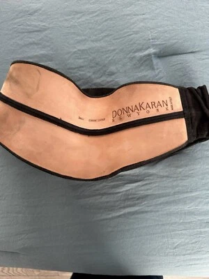 Cinturón Vintage Donna Karan New York Gamuza Genuina Cuero Hecho en Italia, Talla S Foto 1 de 2