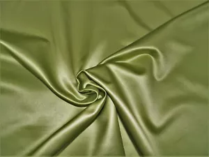 Heritage Fabrics Sateen Cotton Blend Fabric Emory Chive Green Apparel FF54 - Imagen 1 de 1