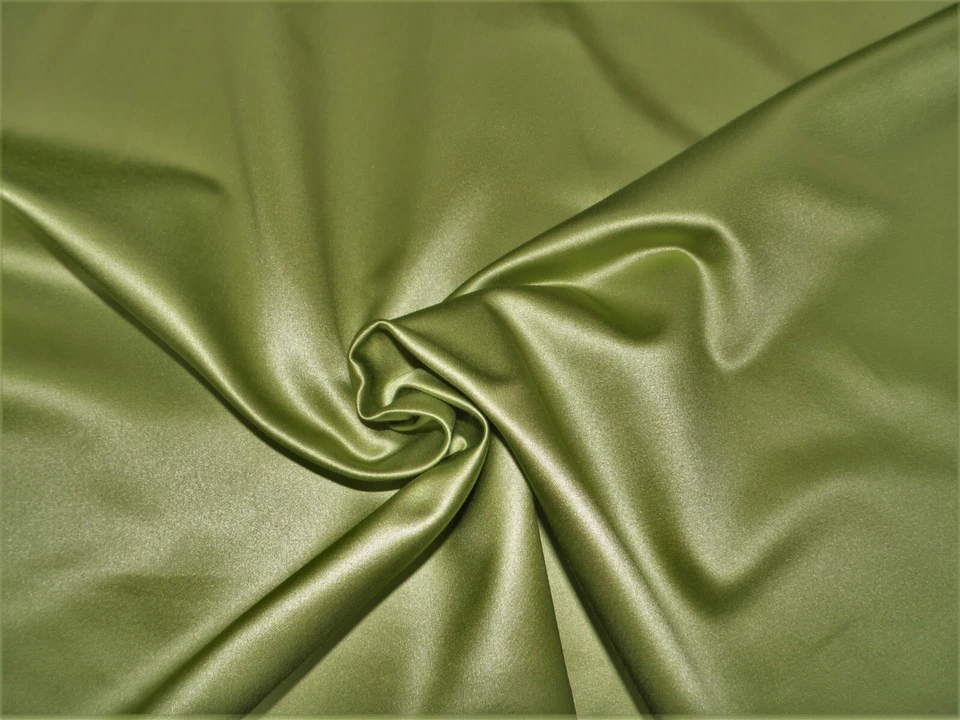 Heritage Fabrics Sateen Cotton Blend Fabric Emory Chive Green Apparel FF54 - Image 1 of 1