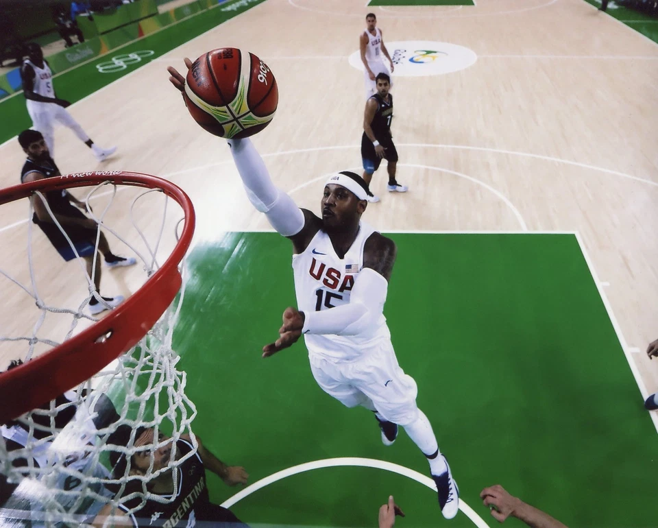 FOTO DEPORTIVA 8X10 CARMELO ANTHONY EE. UU. 2016 JUEGOS OLÍMPICOS DE RIO (RIO) Foto 1 de 1