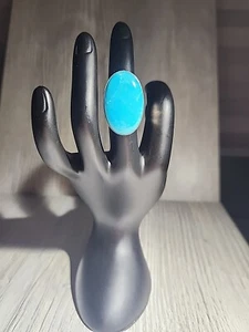 Anillo Jay King Grande Turquesa Esterlina .925 Talla 6 - Imagen 1 de 3
