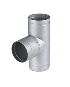 Pieza en T de metal - Conector de tubo de conducto / manguera - Adaptador de conducto de 3 vías - Imagen 1 de 5