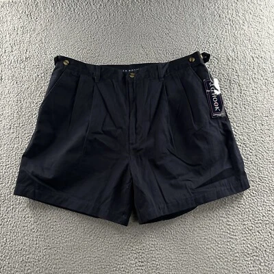 J.G. Hook Mens Shorts Blue Size 40 Pleated Elastic Waist 100% Cotton - Image 1 of 4