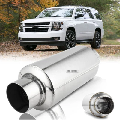 Silenciador de entrada/salida para Chevy Tahoe de 3"" de escape tono profundo de 12" de longitud Foto 1 de 4