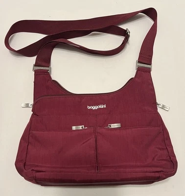 Baggallini Burgundy Nylon Adjustable StrapShoulder Bag/Crossbody Purse - Image 1 of 4