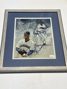 Griffey Jr Sr Autographed “The Griffey’s “Print! JSA . 40% Off Tees/Hats-Read! - Picture 1 of 8