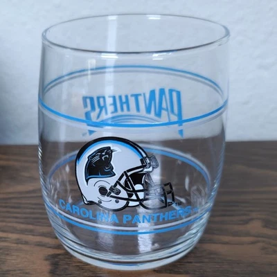4-VTG Gafas Carolina Panthers NFL Fútbol Coleccionable Barware Negro Azul Foto 1 de 4
