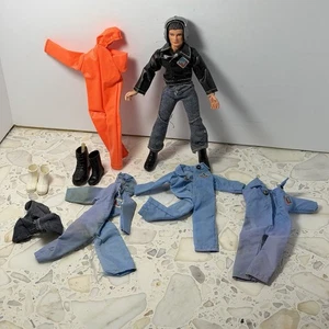 Vintage 1970s Action Joe Lot Figure w/ Outfits Boots Pilot Suit Hong Kong - Picture 1 of 5