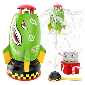 Outdoor Water Sprinkler for Kids Toys,Summer Water Rocket Launcher Green Rocket - Picture 1 of 7
