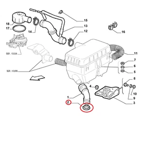 INSERTO TUBO FILTRO ARIA FIAT CINQUECENTO - SEICENTO ORIGINALE 7691568 - Imagen 1 de 1