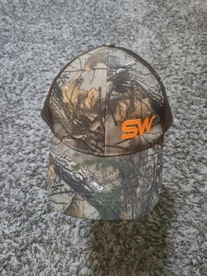 Sombrero SW Adulto Hombre Marrón Camuflaje Correa Trasera Gorra Ajustable Malla Trasera Gancho Lazo Foto 1 de 4