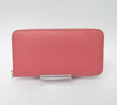 Auténtica billetera larga Hermes Azap de seda con cremallera alrededor F#44581 Foto 1 de 4