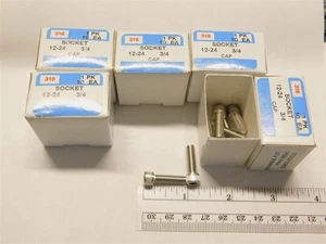 50 Bisco 3TSCS12C012 12-24 x 3/4" 316 Stainless Socket Head Cap Screws - Picture 1 of 1