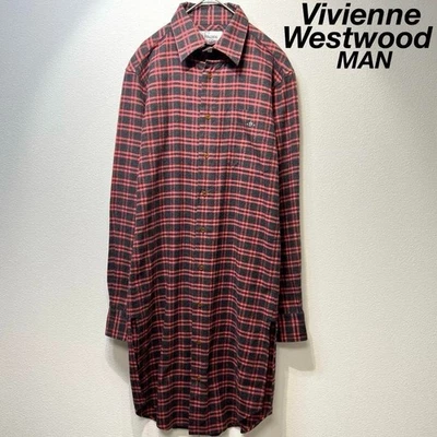 Мужская длинная рубашка Vivienne Westwood в клетку с шаром - Изображение 1 из 4