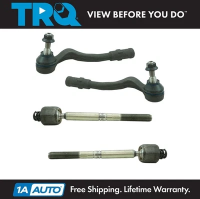 TRQ 4 Piece Inner & Outer Tie Rod End Kit Set LH & RH Sides for Audi A4 A5 Q5 - Image 1 of 4