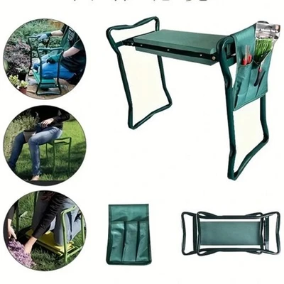 Faltbar Garten Arbeitshocker Gartenbank Kniebank Gartenhocker Sitzbank bis 150kg - Bild 1 von 4