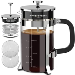 French Press Kaffeemaschine 34oz 304 Edelstahl French Press mit 4 Filter... - Bild 1 von 6