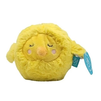 Manhattan Toy Squeezmeez Chick Plush Yellow 4" Sleeping Round Easter Stuffed NWT - Image 1 of 4