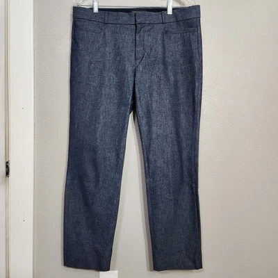 Banana Republic女式斯隆版型裤子10海军蓝布工作到周末风格 — 第 1/4 张图片