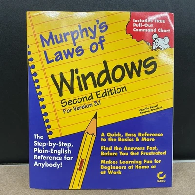 Murphy’s Laws Of Windows Second Edition For Version 3.1 Sybex Softcover - Image 1 of 4