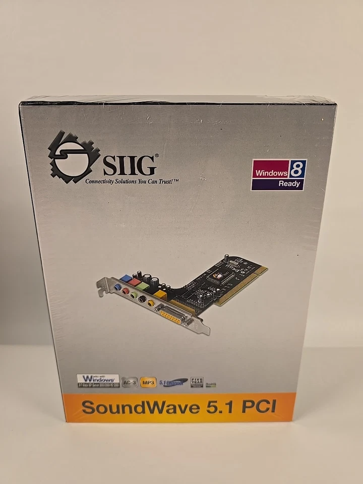 New In Box Sound Card SIIG SoundWave 5.1 PCI (IC510012S2) Sound Card FAST SHIP'N - Image 1 of 4
