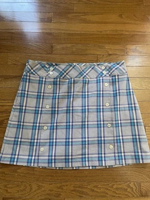 Falda Preppy Lady Hagen Púrpura Azul a Cuadros ~ Golf ~ Activa ~ 14 Foto 1 de 4