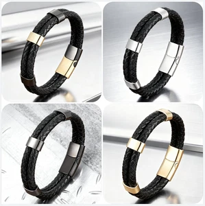 Hand Seil Milan Seil Armband Stahl Seitenzug Magnetschnalle Schmuckarmband - Bild 1 von 16
