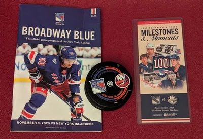 NY Rangers 11/8/25 MSG Paquete "Broadway Blue, Puck, & Milestones & Moments"  Foto 1 de 4