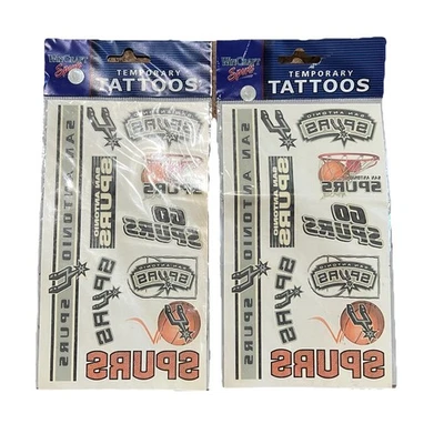 Lote de 2 tatuajes temporales de San Antonio Spurs de colección Foto 1 de 3