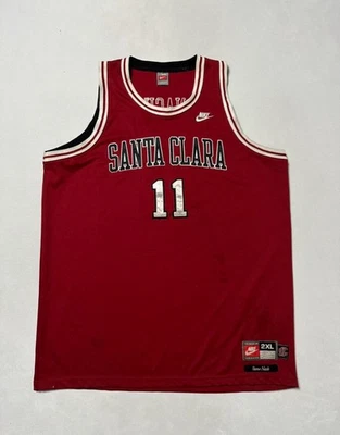Camiseta deportiva de baloncesto vintage Nike Santa Clara Broncos Steve Nash universidad NBA ncaa Foto 1 de 4